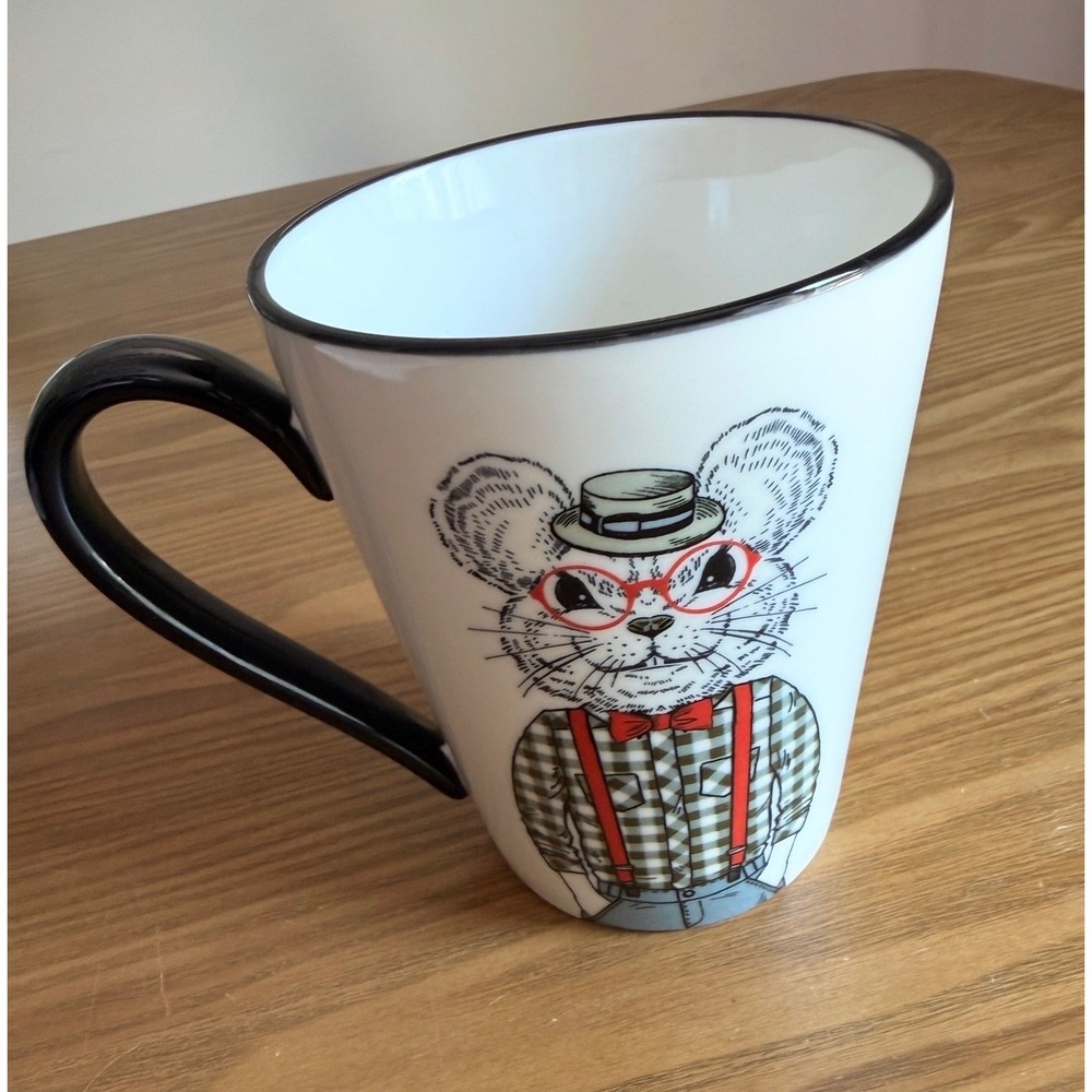 Hipster Mouse‎ Animal Mug 16.5 oz- Signature Housewares Coffee Tea Mug